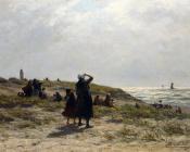 菲利普 Lodowyck 雅各布 萨德 : Frederik The Return Of The Fishing Fleet Katwijk
